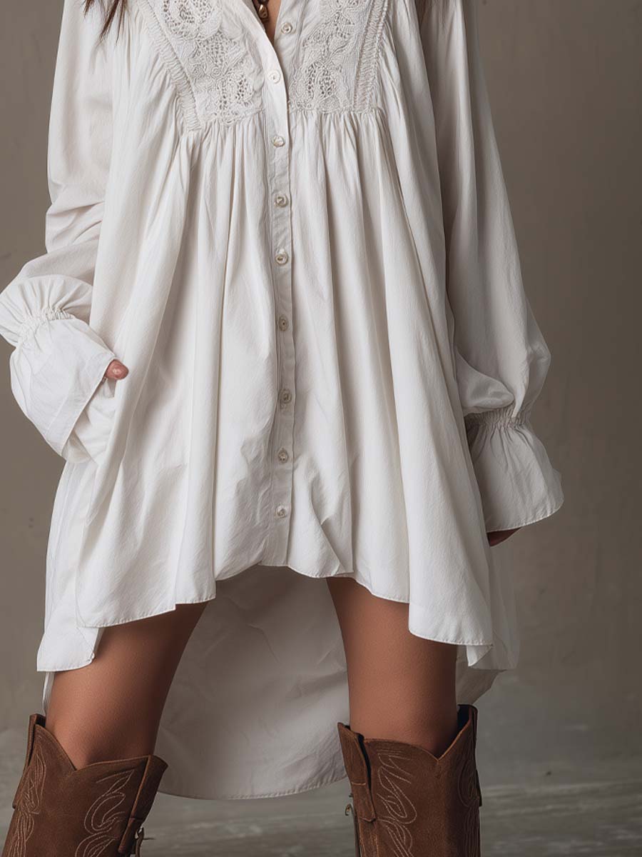 Anastasia™ | Minivestido Camisero de Encaje