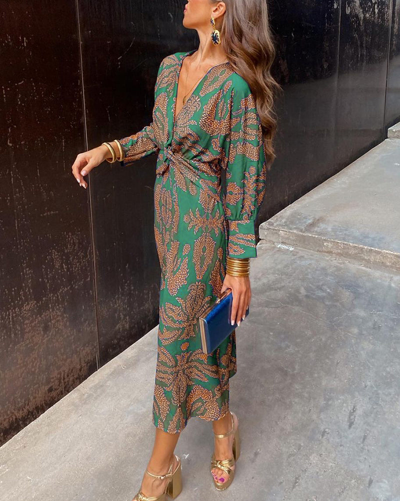 Isabel | Vestido midi estampado