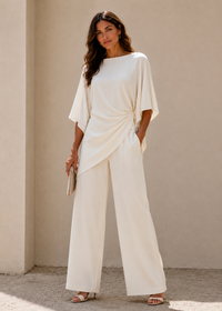 Luna | Conjunto blusa y pantalon elegante