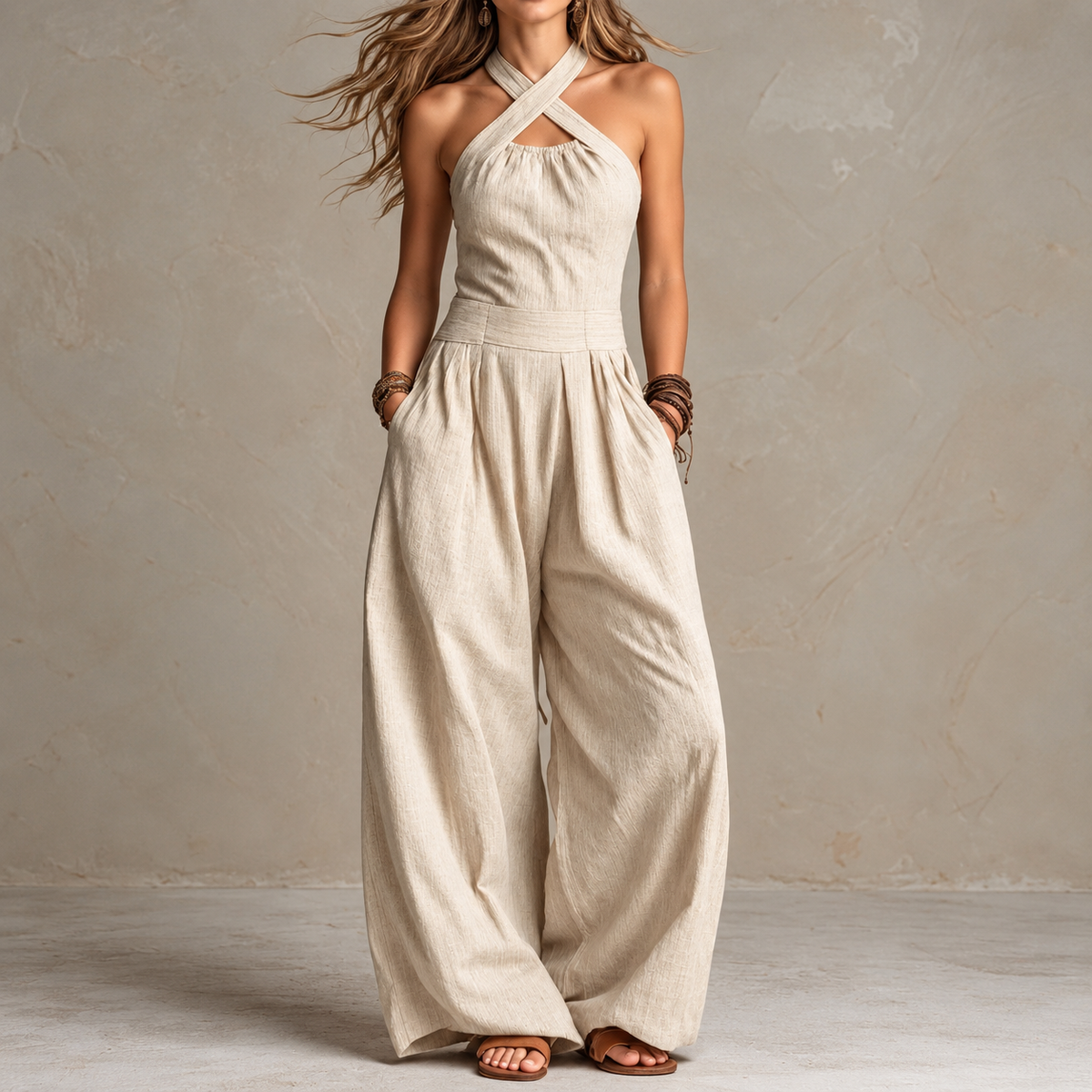Ariadna | Mono elegante con escote cruzado
