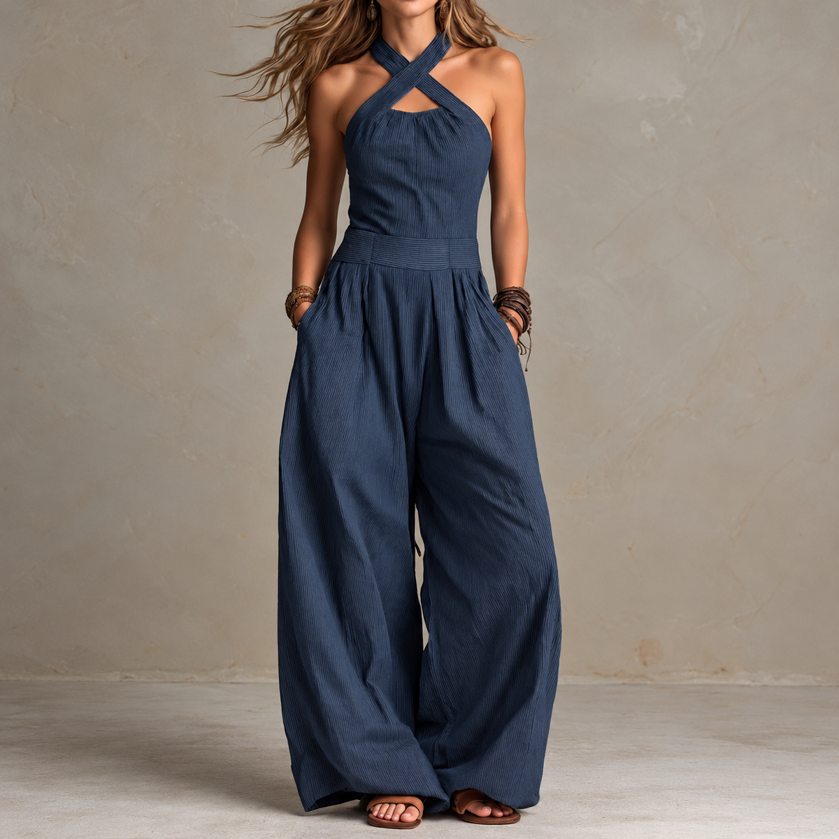Ariadna | Mono elegante con escote cruzado