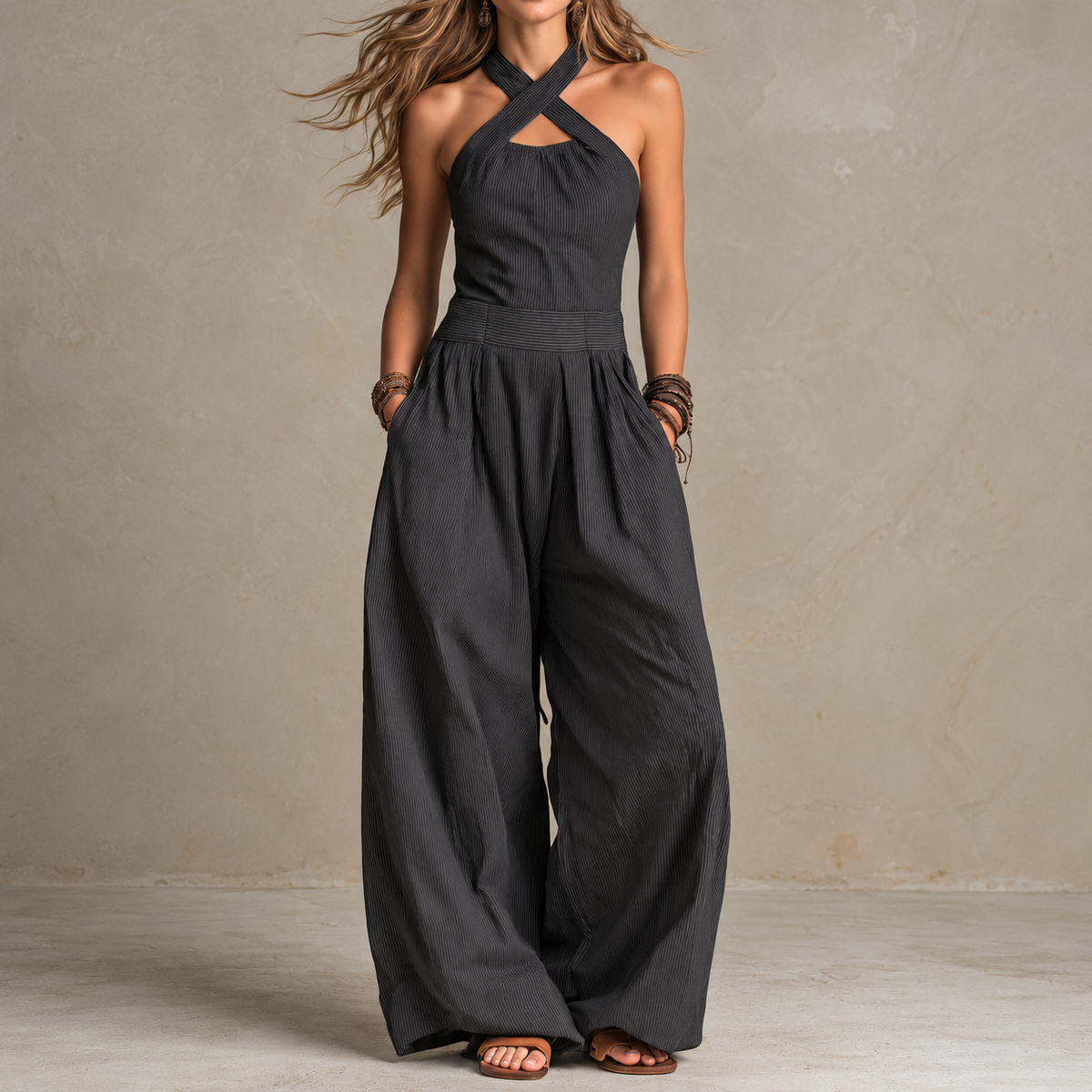 Ariadna | Mono elegante con escote cruzado