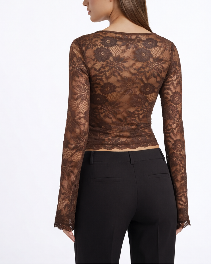 Lace Affair Long Sleeve Top