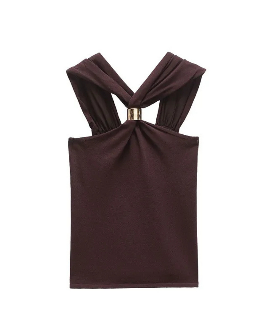 ISABEL | Top Halter Mocha