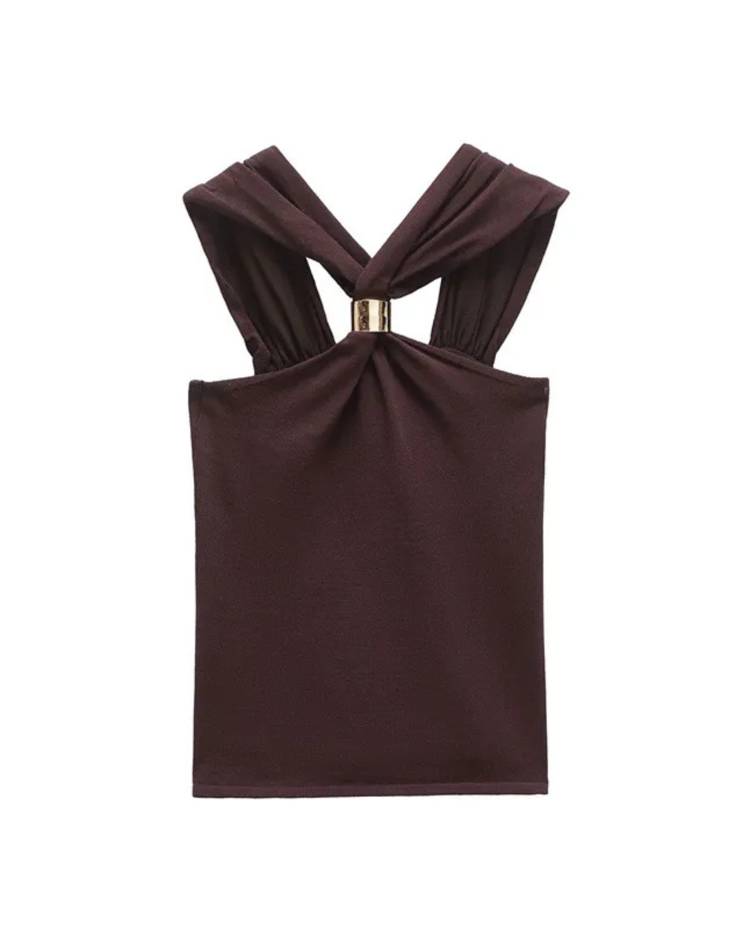 ISABEL | Top Halter Mocha