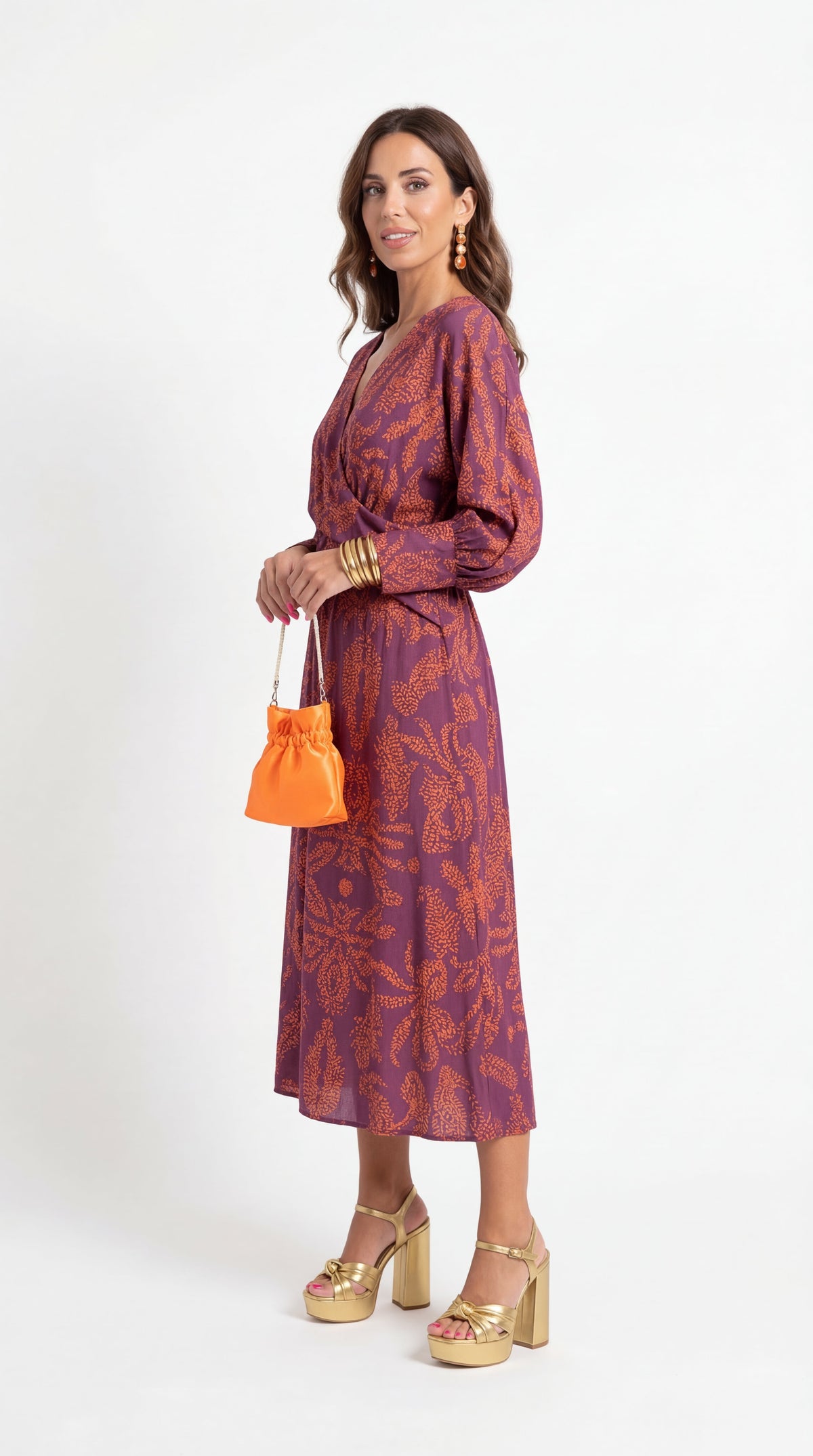 Isabel | Vestido midi estampado