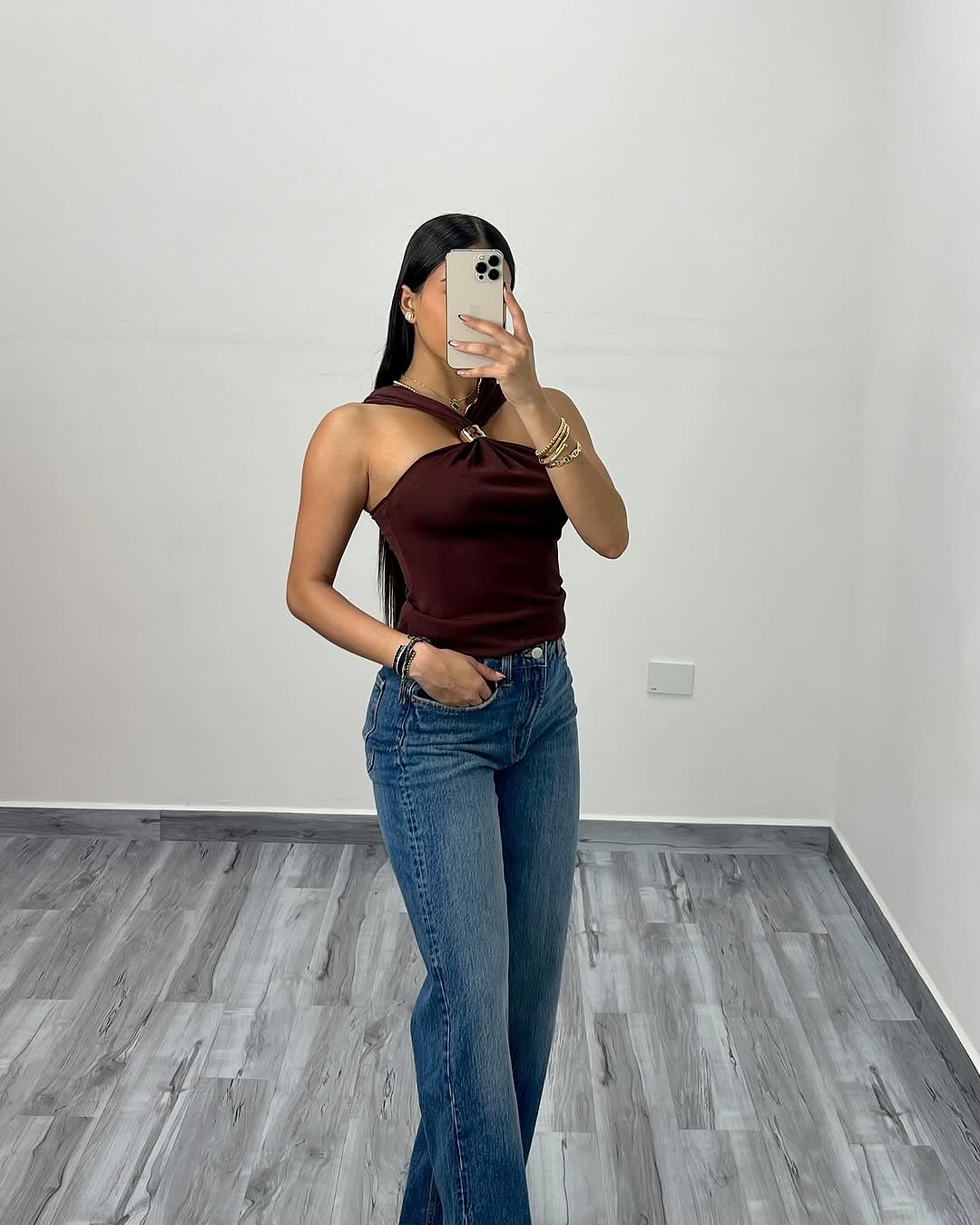 ISABEL | Top Halter Mocha