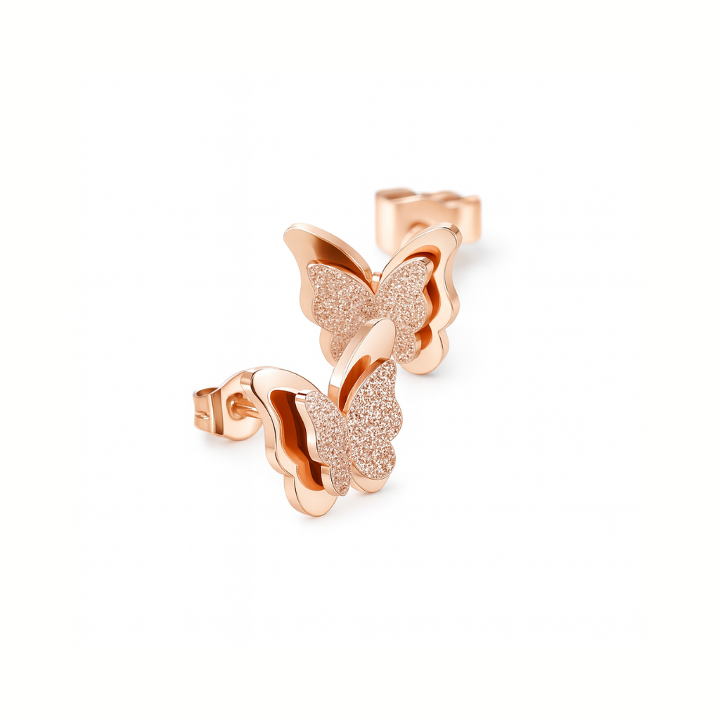 Aurelia – Pendientes mariposa rosé
