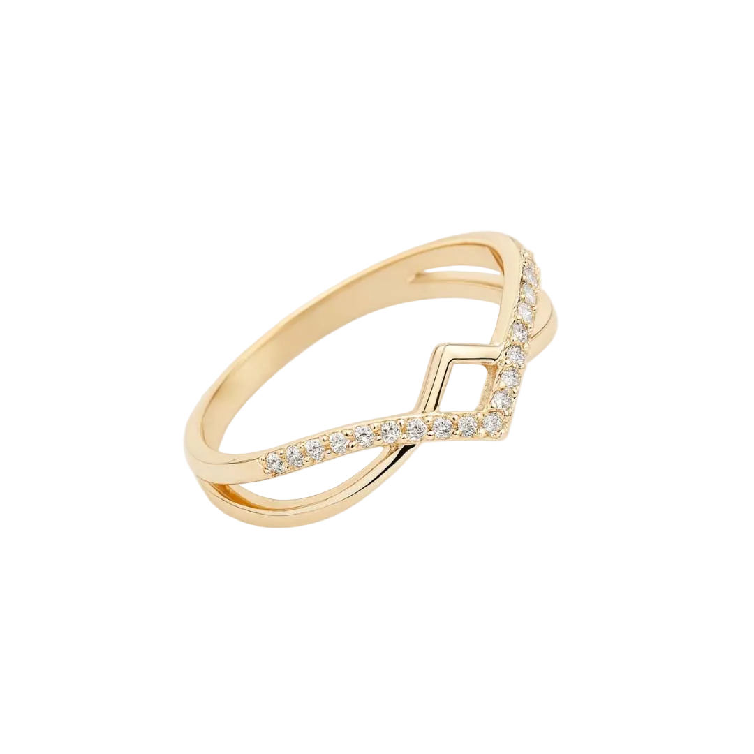 Carolina – Anillo geométrico con circonitas