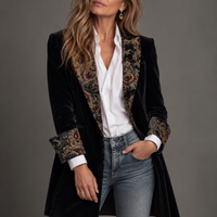 Marta - Blazer de Corte Entallado con Estampado Barroco