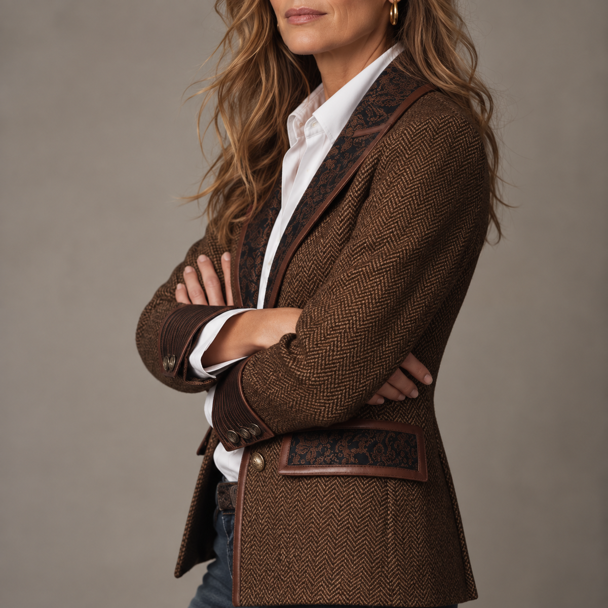 Consuelo - Blazer con Paneles en Espiga