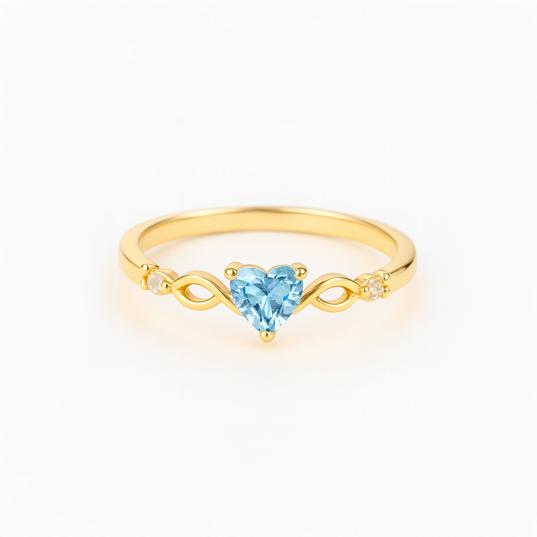 Amalia – Anillo corazón con circonita
