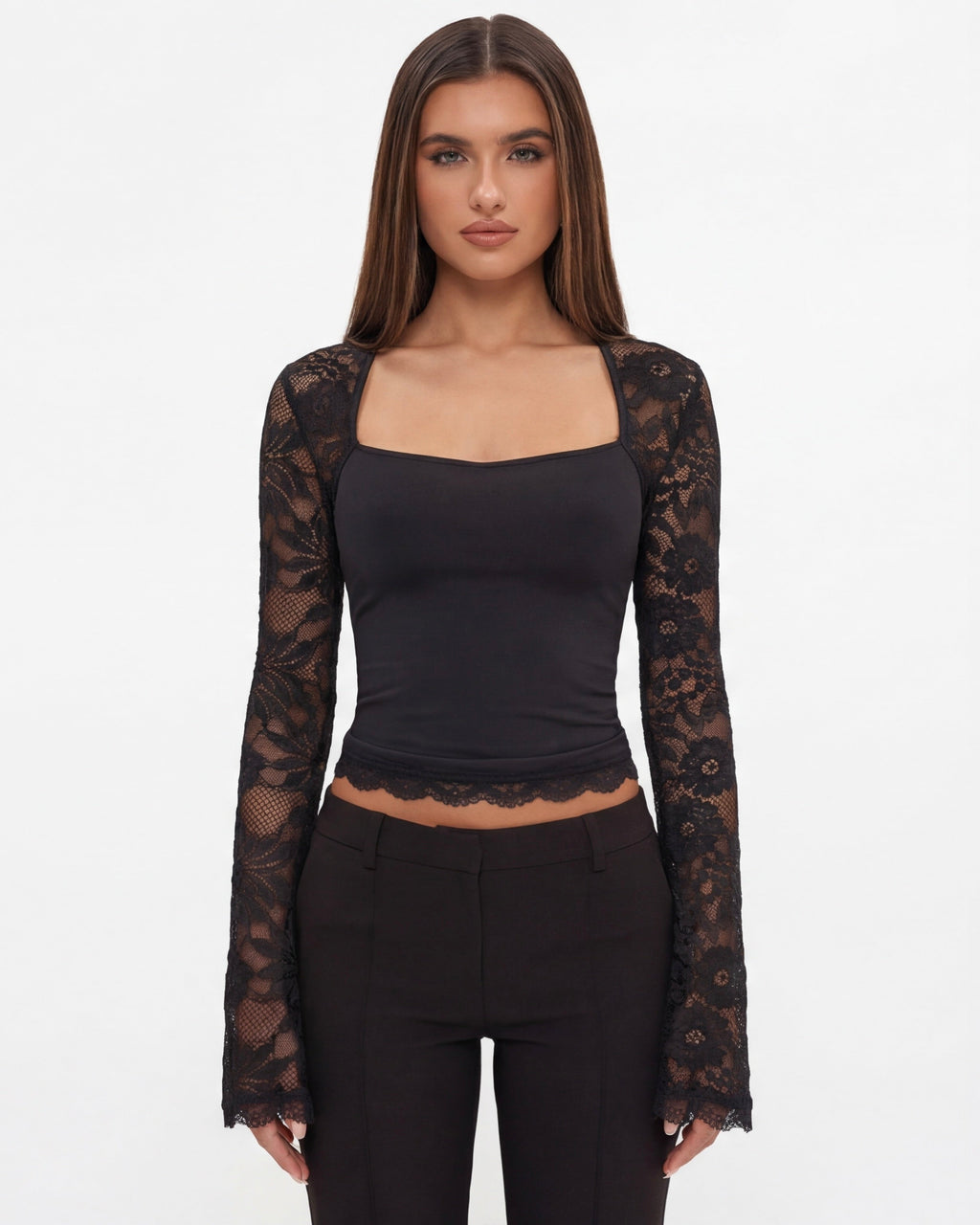 Lace Affair Long Sleeve Top