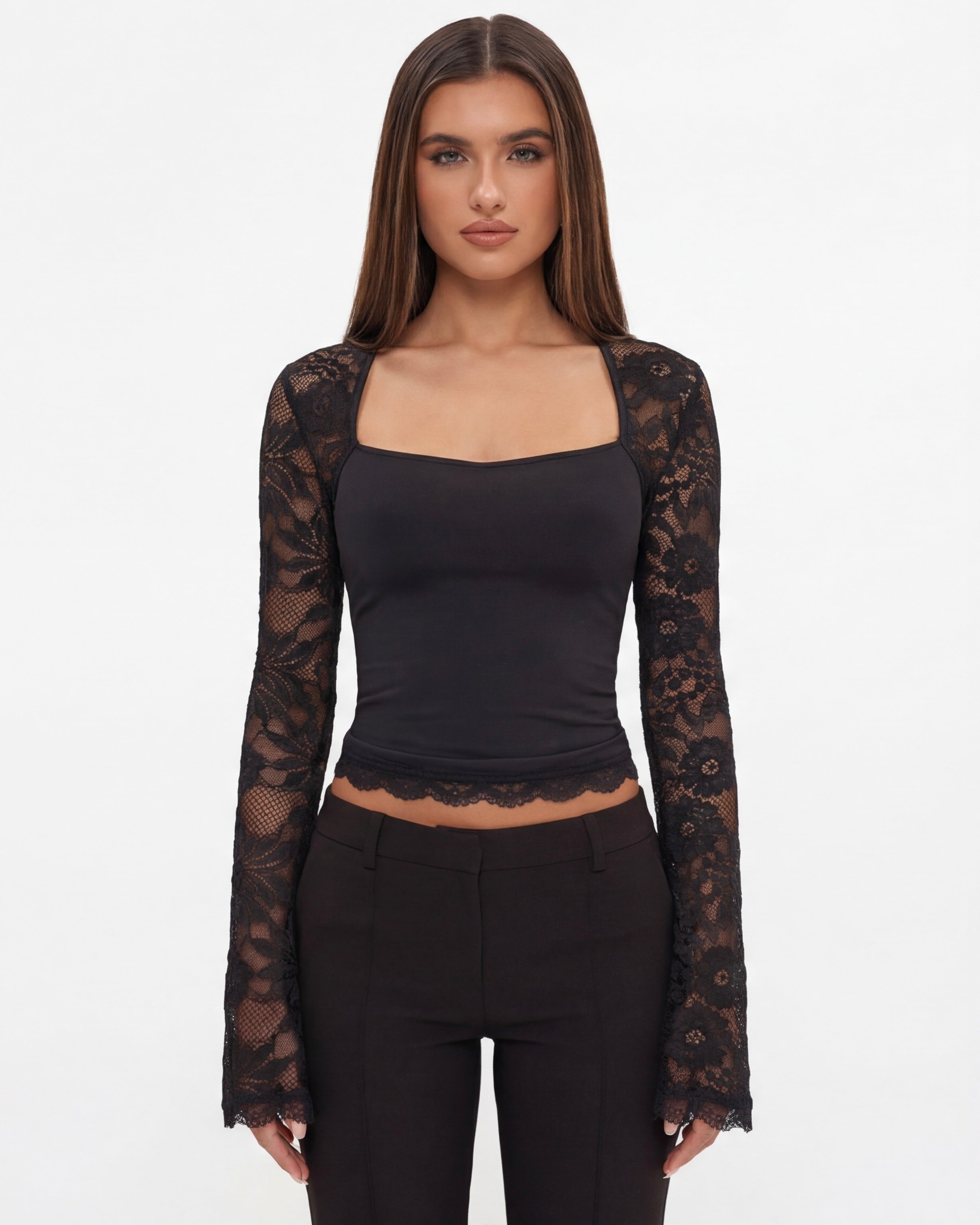 Lace Affair Long Sleeve Top