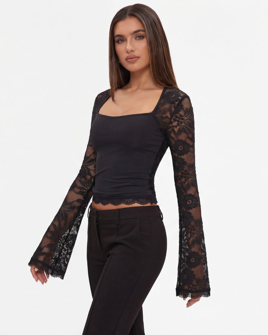 Lace Affair Long Sleeve Top
