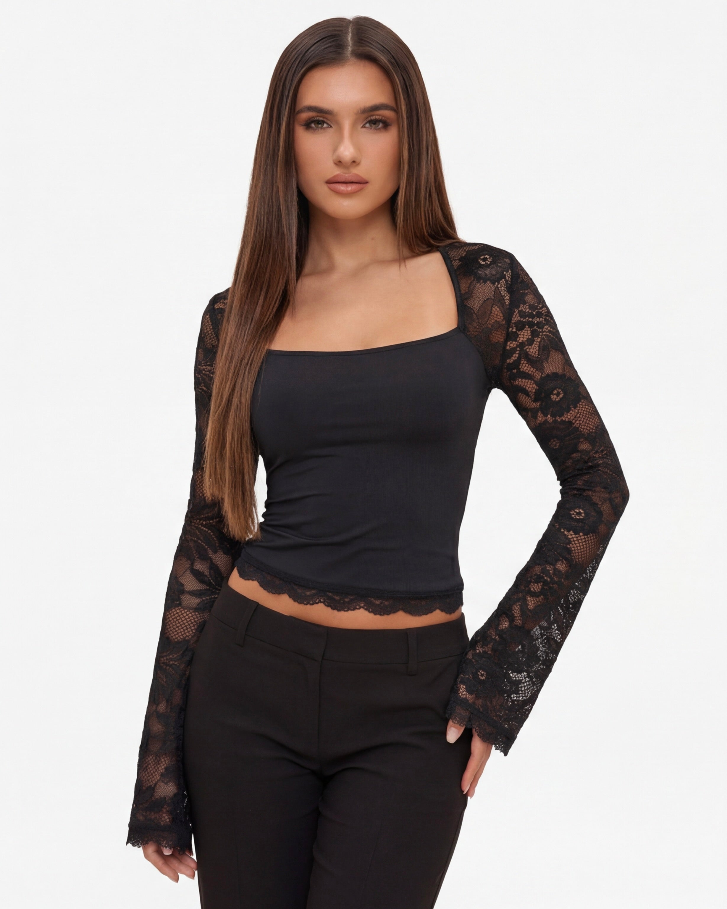 Lace Affair Long Sleeve Top