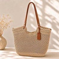 Alina | Bolso trenzado a mano - Beige claro