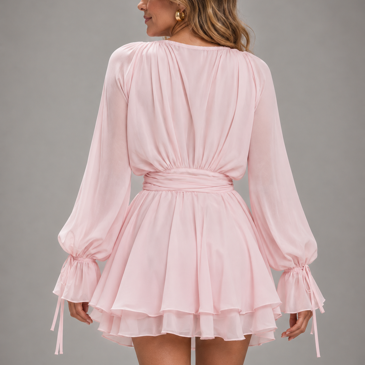 Rosalinda – Minivestido romántico con cintura floral