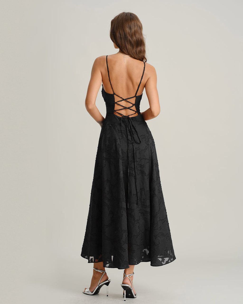 Amalia | Vestido Jacquard Slip Maxi